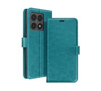 AVIZAR Securecard ss CUSTODIA A LIBRO per Xiaomi 14T, Turchese