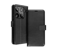 AVIZAR Securecard ss CUSTODIA A LIBRO per Xiaomi 15 Pro, Nero