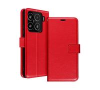 AVIZAR Securecard ss CUSTODIA A LIBRO per Xiaomi 15, Rosso