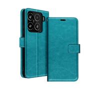 AVIZAR Securecard ss CUSTODIA A LIBRO per Xiaomi 15, Turchese
