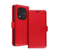 AVIZAR Securecard ss CUSTODIA A LIBRO per Xiaomi Redmi Note 14 Pro Plus, Rosso