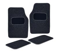 Avizar, Set di 4 Tappetini per Auto Universali in PVC Ecologico, Nero