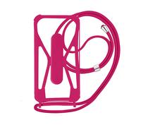 Avizar Cover universale smartphone con cordino, angoli bumper e cavalletto fucsia