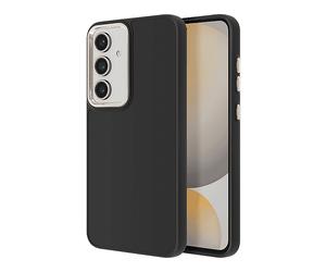 AVIZAR Silikrom, Fiitura metallica COVER per Samsung Galaxy S24 FE, Nero