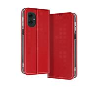 AVIZAR SMART PREMIUM CUSTODIA A LIBRO per Motorola Moto G55, Rosso