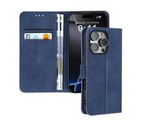 AVIZAR Smartpocket Portafoglio CUSTODIA per Apple iPhone 16 Pro Max, Blu notte