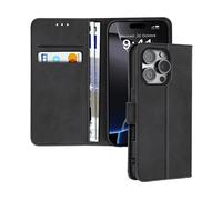 AVIZAR Smartpocket Portafoglio CUSTODIA per Apple iPhone 16 Pro Max, Nero