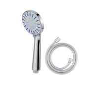 Avizar, Soffione doccia multijet con flessibile da 1,5 m e supporto a parete