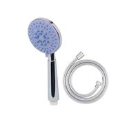 Avizar, Soffione doccia multijet con flessibile da 1,5 m e supporto a parete