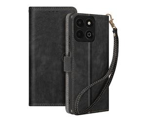 AVIZAR STRAP CUSTODIA A LIBRO per Honor 200 Smart, Nero