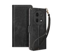 AVIZAR STRAP WALLET LINE CUSTODIA A LIBRO per Huawei Nova 12i, Nero