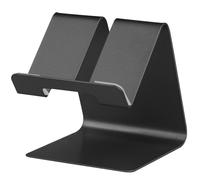Avizar Supporto da tavolo per smartphone piedini antiscivolo alluminio, Nero