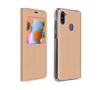 AVIZAR Sview CUSTODIA per Samsung Galaxy M11, Dorato