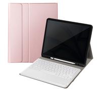 Avizar Tastiera QWERTY Bluetooth iPad Pro 12.9 Air 13 Custodia, Rosa Champagne