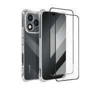 Avizar Pack Protezione per Honor 400 Lite Custodia e 2 Vetri Temperati, Trasparente