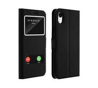 Custodia a libro Avizar con doppia finestra nera per iPhone XR