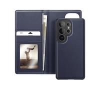 AVIZAR Twincase Portafoglio CUSTODIA A LIBRO per Samsung Galaxy S26 Ultra, Blu notte