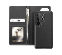 AVIZAR Twincase Portafoglio CUSTODIA A LIBRO per Samsung Galaxy S26 Ultra, Nero