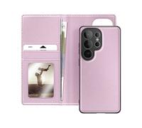 AVIZAR Twincase Portafoglio CUSTODIA A LIBRO per Samsung Galaxy S26 Ultra, Rosa champagne