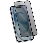 Avizar Vetro temperato antispia per iPhone 16 durezza 9H antimacchie, Nero