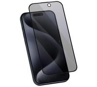 Avizar Vetro temperato antispia per iPhone 16 Pro durezza 9H antimacchie, Nero