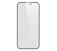 Avizar, Vetro temperato per iPhone 15 Pro antispia durezza 9H, Nero transparente