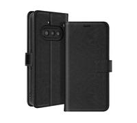 Mayaxess Custodia Vintage a Libro con Supporto per Nothing Phone 3a, Nero