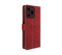 AVIZAR VINTAGE CUSTODIA A LIBRO per Realme Note 50, Rosso