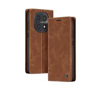 AVIZAR Vintage CUSTODIA A LIBRO per Xiaomi Redmi Note 15 4G / 5G, Marrone scuro