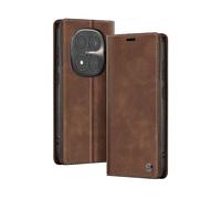 AVIZAR Vintage CUSTODIA A LIBRO per Xiaomi Redmi Note 15 Pro Plus 5G, Marrone scuro