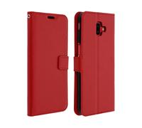 AVIZAR VINTAGE CUSTODIA per Samsung Galaxy J6 Plus, Rosso