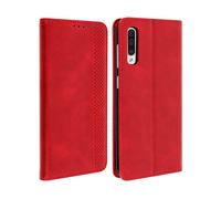Custodia Galaxy A50 Effetto Invecchiato Porta Carte Supporto - Rosso