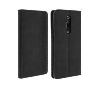 Custodia per Xiaomi Mi 9T Effetto Invecchiato Porta Carte Supporto - Nero