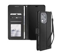 AVIZAR WALLET-CASE CUSTODIA A LIBRO per Honor 400 Lite, Nero