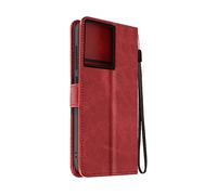 AVIZAR WRISTSAFE CUSTODIA A LIBRO per Motorola Edge 50 Pro, Rosso