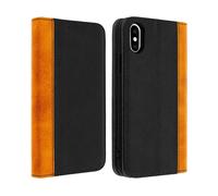 Avizar Custodia a portafoglio per iPhone X/XS Portacarte con funzione supporto Nero