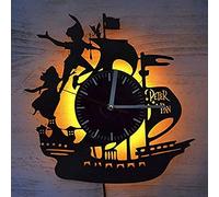 AVJERA Peter Pan Retroilluminazione a LED Disco in Vinile Orologio da Parete retrò Capodanno Natale Regalo di Compleanno personalità Decorazione Creativa della Parete di Design per la casa