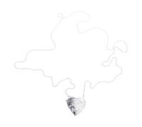 AVKGCZ Collana in metallo con ciondolo a forma di cuore e borsa a tracolla incisa, adatta per conservare la memoria, gioielli d'amore incisi