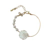 AVKGCZ Fiore di perle finte fatte a mano con eleganti rose che simboleggiano l'amicizia appassionata, abiti eleganti per feste di compleanno, Misura unica, come descritto