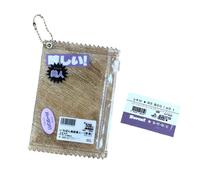 AVKGCZ Portachiavi con ciondolo in PVC con cerniera per organizzare le carte di piccole dimensioni Photocard Protector Custodia portatile per carte portachiavi ciondolo