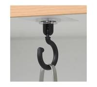 AVkgwrtb ABS + AS + Gancio adesivo senza traccia | Multicolor 7x7x8,5 cm 1/3/10 pezzi for appendere il bagno, la cucina di casa(Black,10pcs)