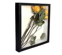 AVkgwrtb Cornice a scatola profonda, Cornice for scatola for ombre in legno da 2 pezzi, profondità 3 cm, multicolore, dimensioni multiple, display 3D parete(Black,20X20cm)
