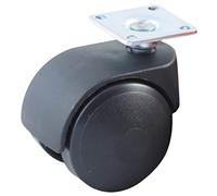 AVL - Ruota girevole con freno - DIAM 50 - DOPPIO GALET NYLON NERO