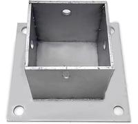 AVLLSO Base della Colonna da Ponte Scarpa di poste per ringhiera, Per cassetta postale, pergola e ponte, Recinzione in legno post base di ancoraggio(1 Pcs,115x115mm(4.5x4.5 in))