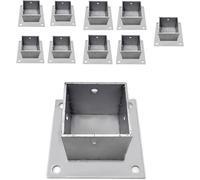 AVLLSO Base della Colonna da Ponte Scarpa di poste per ringhiera, Per cassetta postale, pergola e ponte, Recinzione in legno post base di ancoraggio(10 Pcs,200x200 mm (7.9x7.9 in))