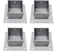AVLLSO Base della Colonna da Ponte Scarpa di poste per ringhiera, Per cassetta postale, pergola e ponte, Recinzione in legno post base di ancoraggio(4 Pcs,135x135mm(5.3x5.3 in))