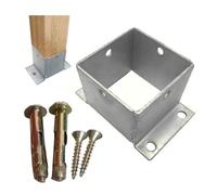 AVLLSO Base della Colonna da Ponte Supporto Post Rinforzato per Posta di Legno 6x6 8x8, Base di Ancoraggio della Flangia in Acciaio Inossidabile(1pc,200 x 200mm/7.9 x 7.9in)