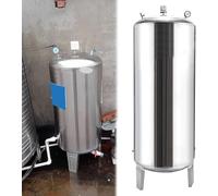 AVLLSO Bidone Acqua 15 25 40 50 65 Gallo Serbatoio di Pressione con Kit di Montaggio, Serbatoio ad Acqua in Acciaio Inossidabile per Pompa di pozzo(60X40cm/23.6x15.7in(60L/15.8Gal))