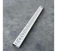 AVLLSO Canaletta di scolo carrabile Drenaggio a Basso Canale con griglia in Acciaio Inossidabile, Kit Sottile di Trincea di drenaggio, Facile da installare(10 PCS,WxH10x4cm)