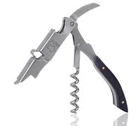 AVLLSO Cavatappi Professionale Doppia Cerniera Per Birra E Bottiglie Di Vino 4.5" Apri Bottiglia Realizzato In Acciaio Inossidabile E Legno